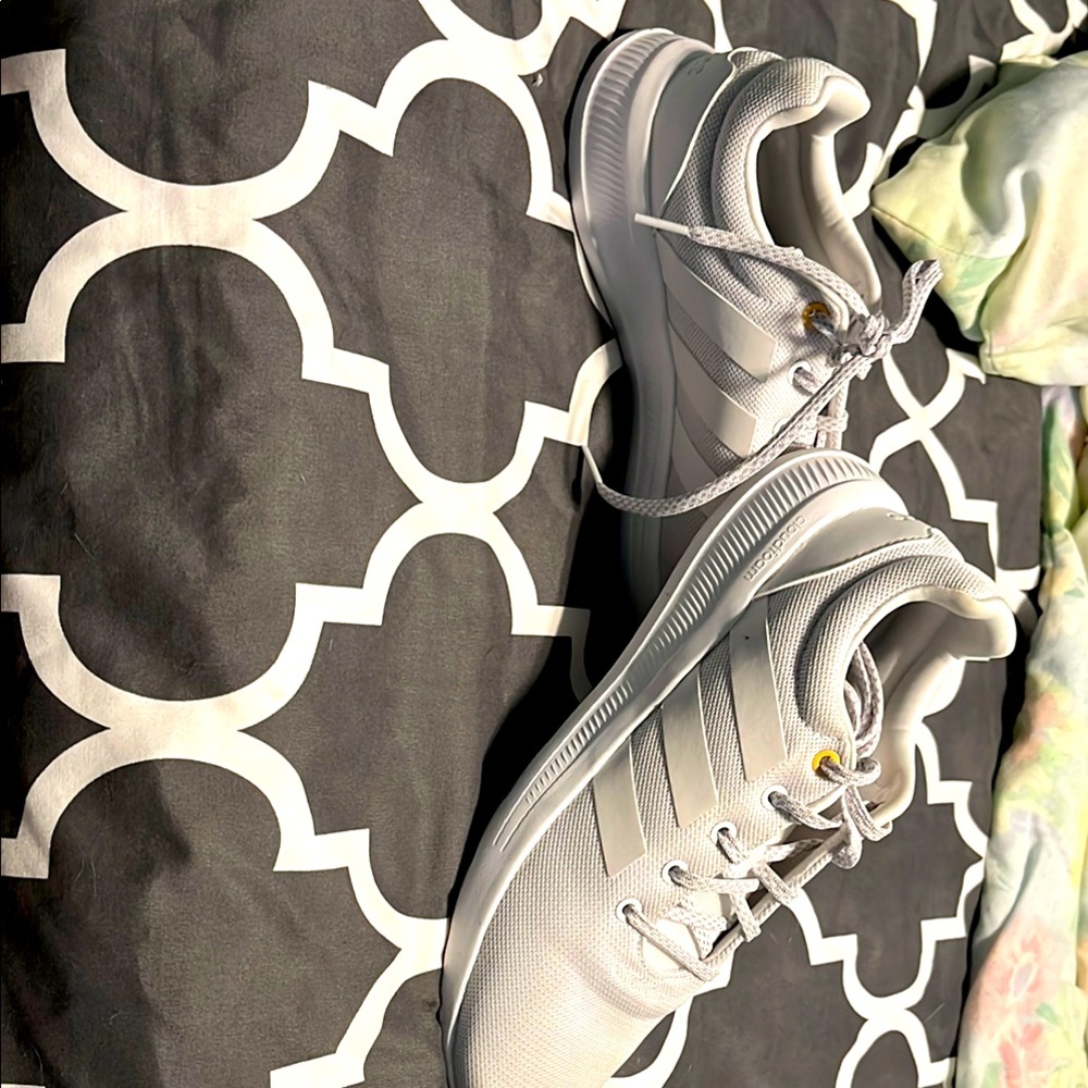 Adidas white gym shoes